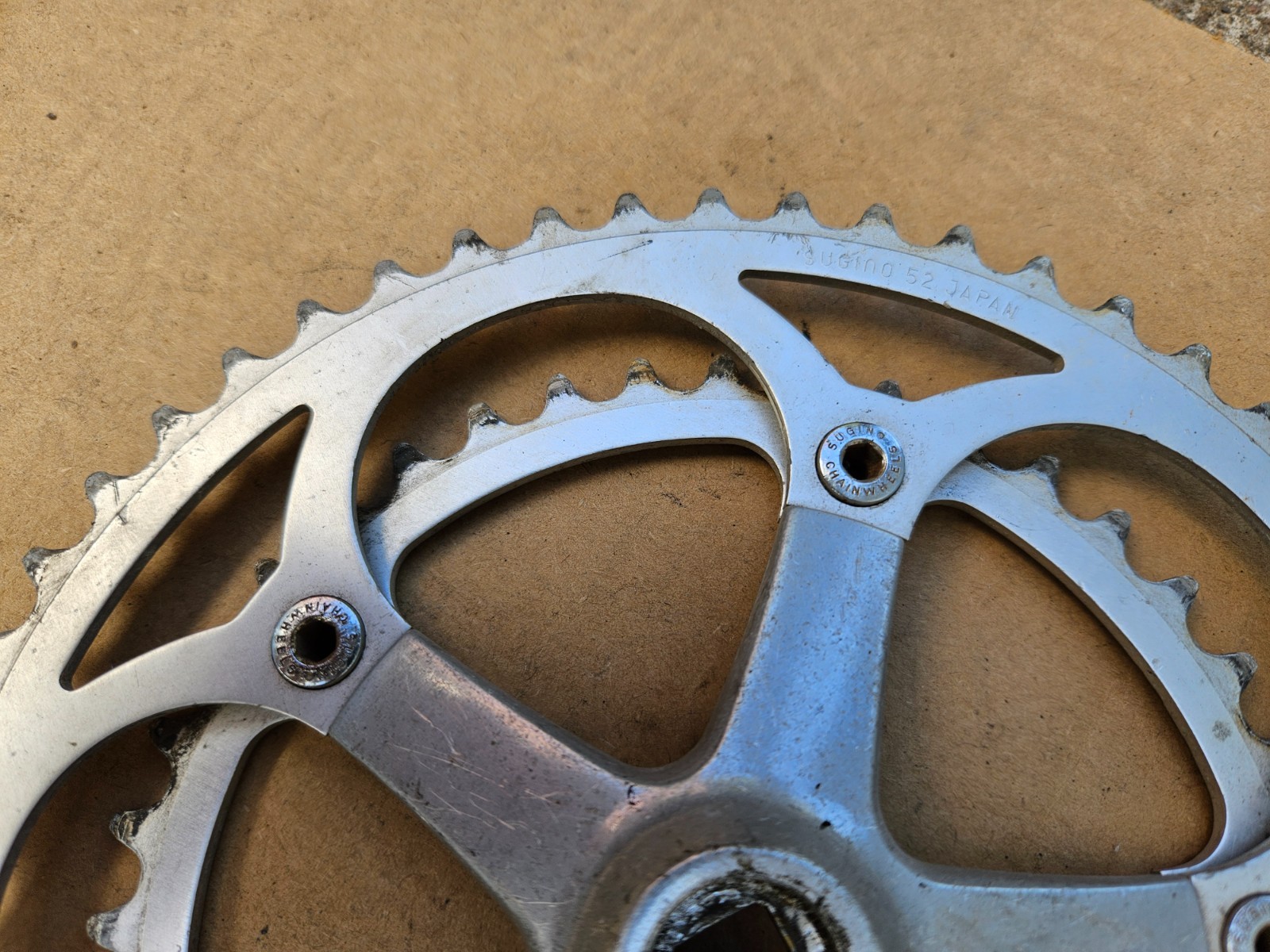 Vintage Sugino VP 130 Road Bike Touring Triple Crankset 170mm 52/40 130mm BCD