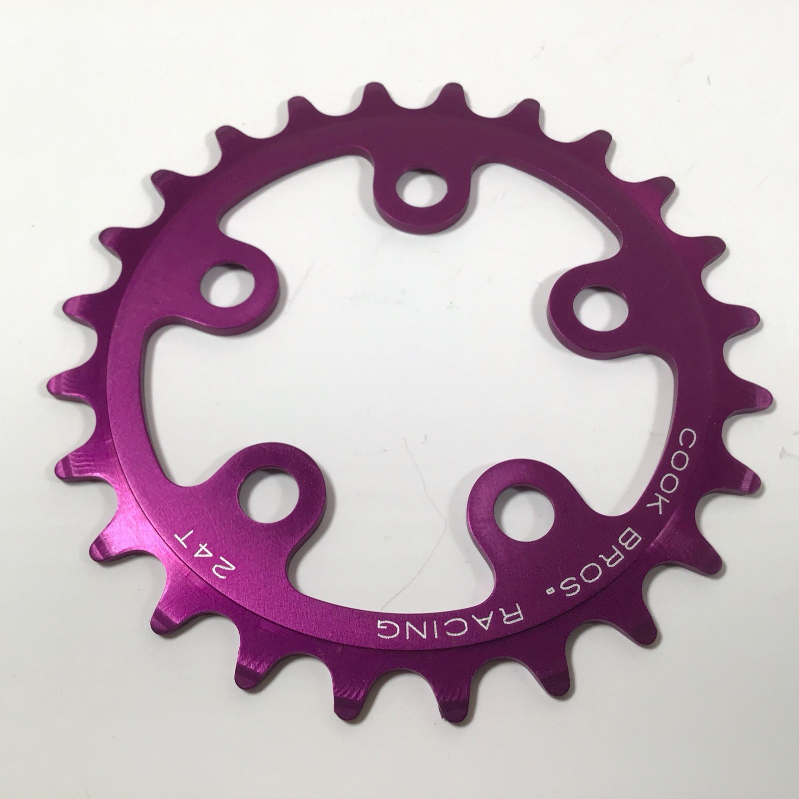 Cook Bros. Racing Inner Chainring 58mm BCD 24T 3DV Purple NOS Alloy Vintage MTB