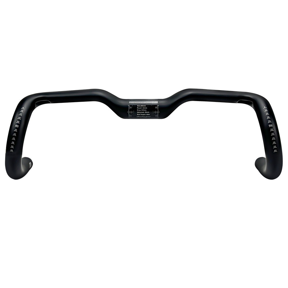 Carbon Fiber Rise Bar Road Bike Handlebar Gravel Bicycle Drop Bar 31.8mm Black
