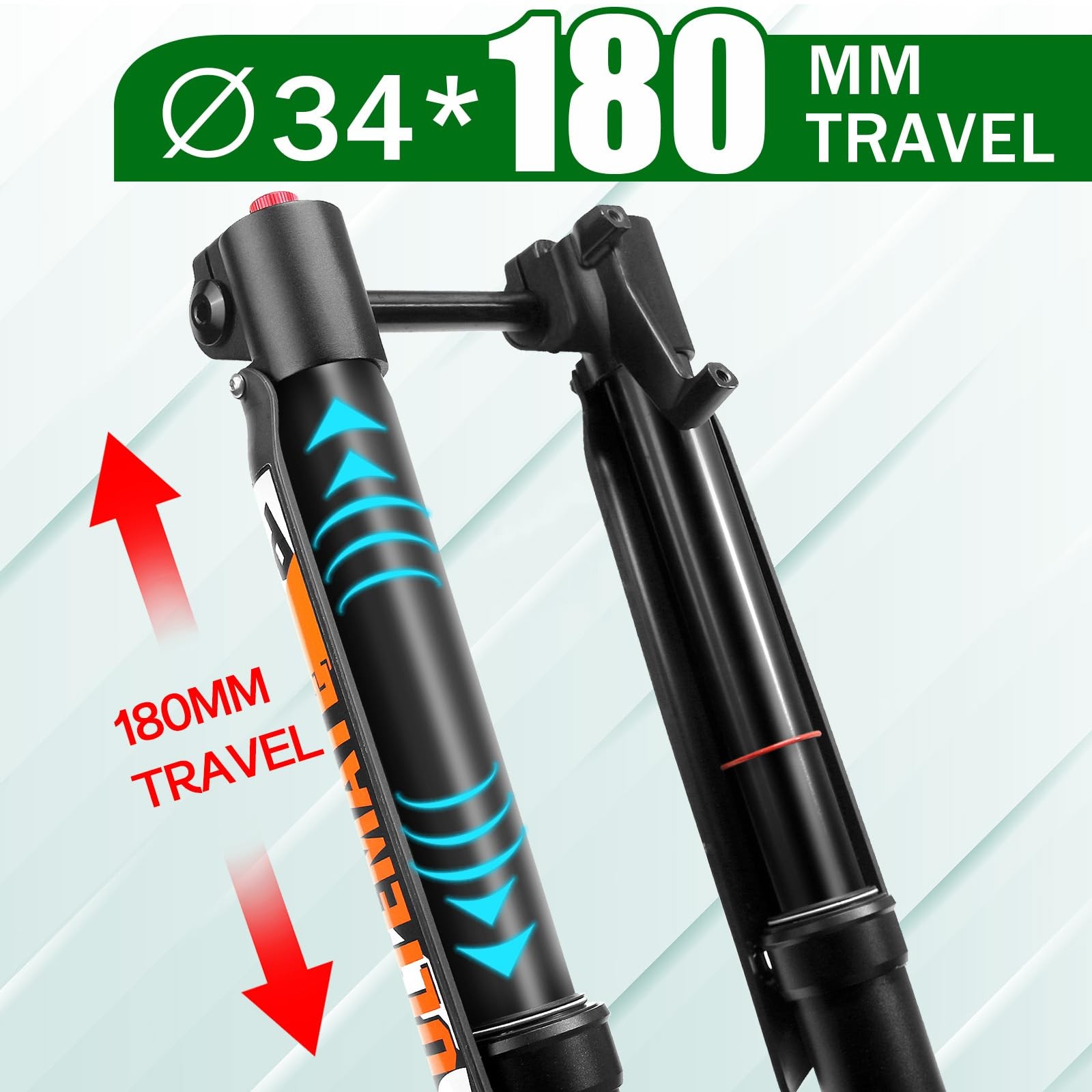 BUCKLOS Fat Tire 5.0 20 inch Air Electric Mountain Bike Inverted Suspension Fork