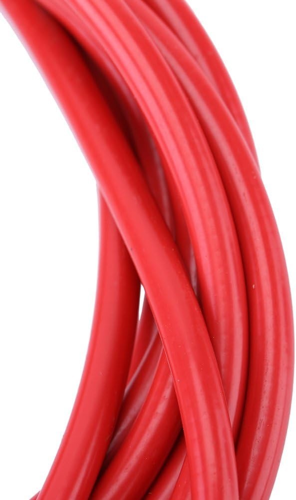 Lightweight 3m Brake and Shift Cable Housing – Red Rubber & Steel for Bicycles