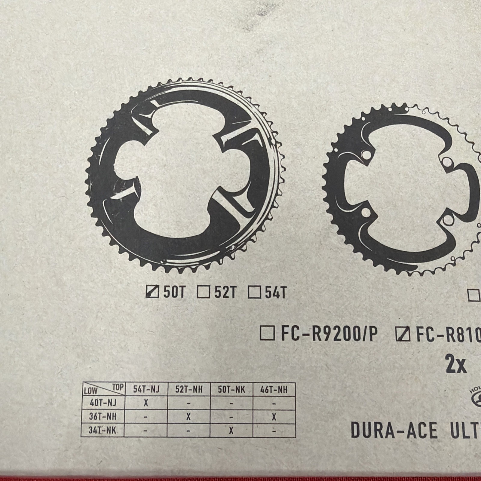 NEW Shimano Ultegra FC-R8100 12-Speed 50T Chainring 110BCD Asym 4-Bolt