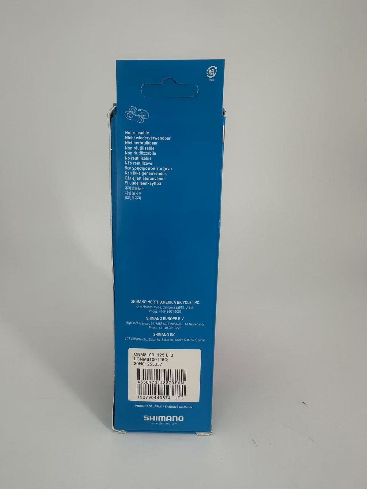 Shimano DEORE XT 12 Speed Chain CN-M8100 MTB E-Bike Chains 126 Links Quick Link
