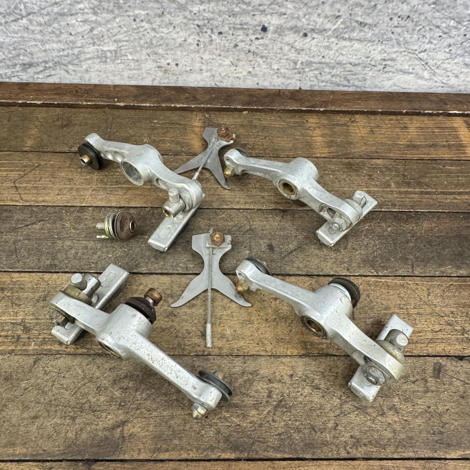 Vintage Suntour Roller Cam System Brake Set Front Rear Silver MTB Japan 80s MTB