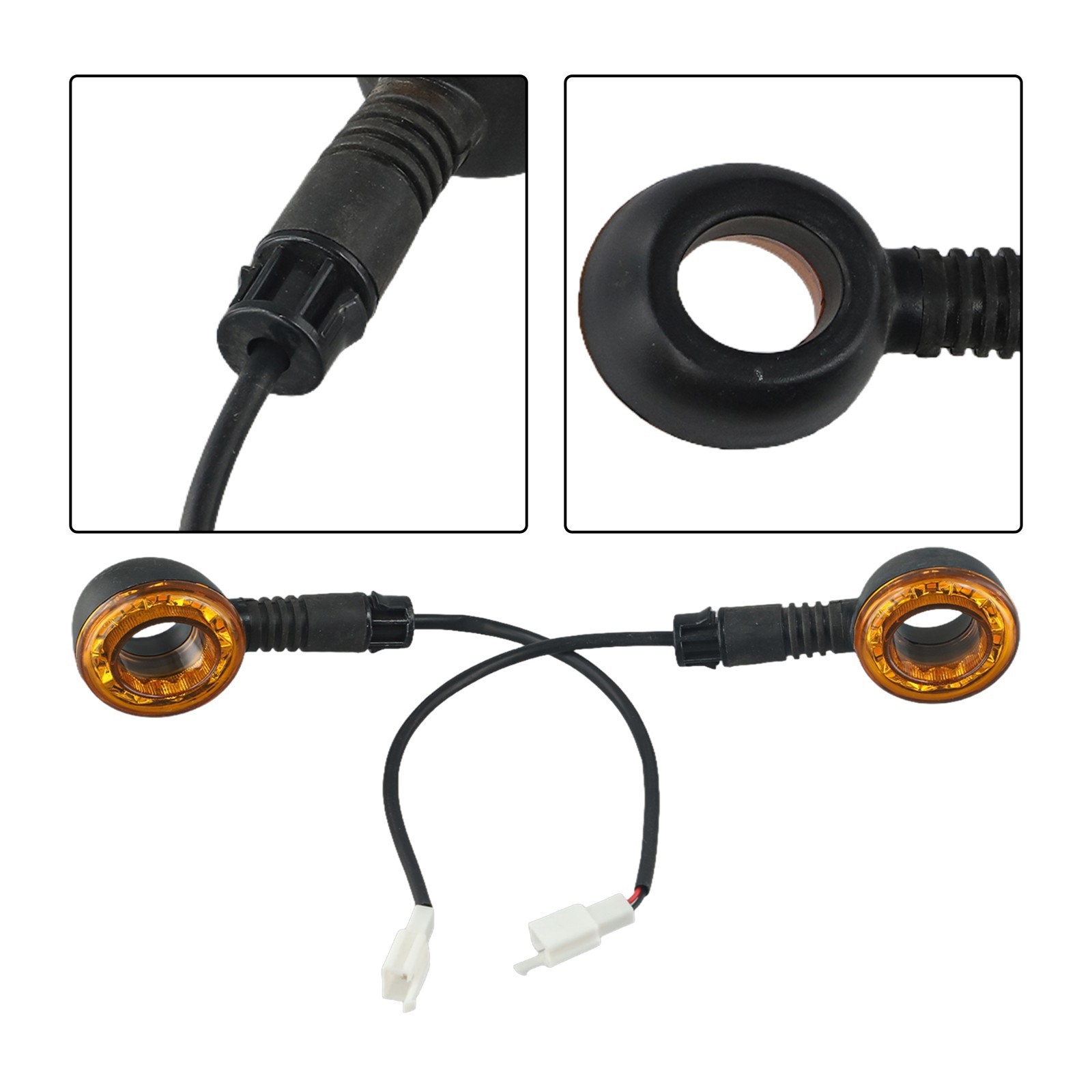 Black and Yellow Electric Bicycle Turn Signal Lights with 48V and 60V Voltage