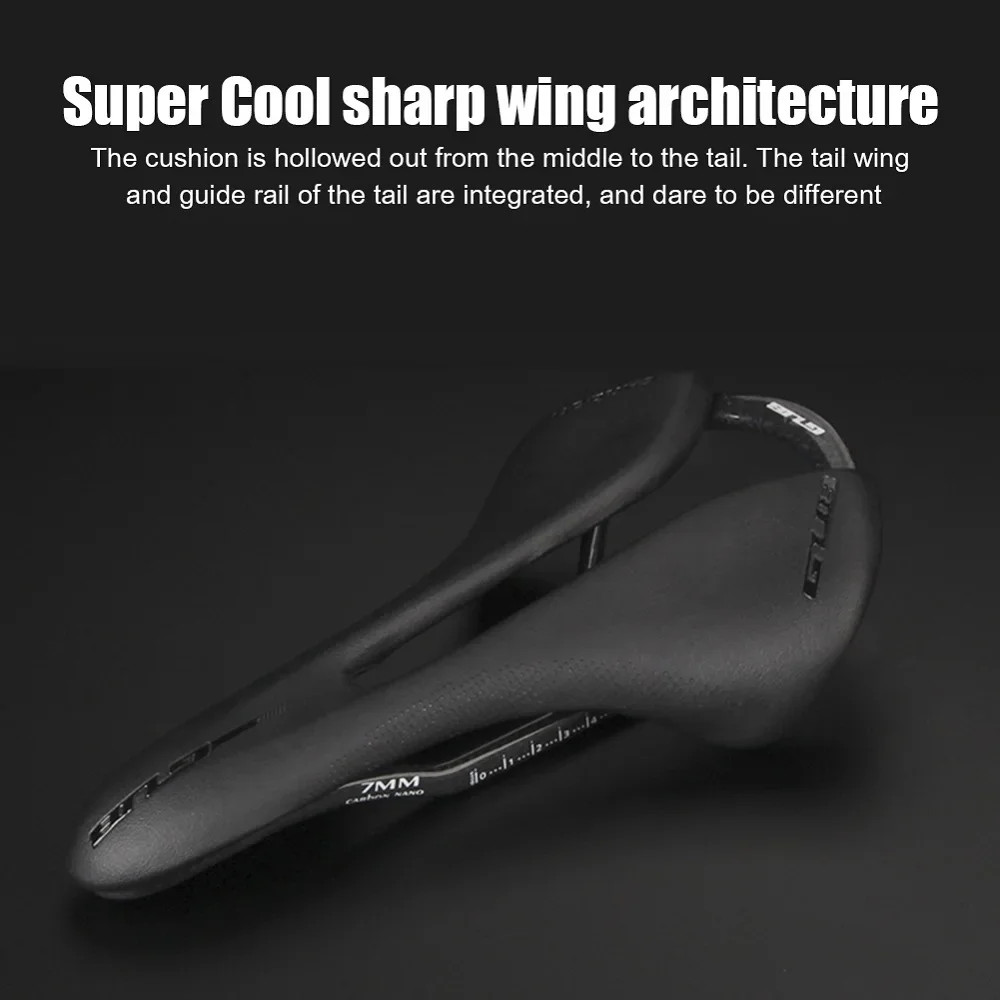 Ultra-Light Hollow Bike Saddle Carbon Fiber Leather Mountain/Road Bikes Seats