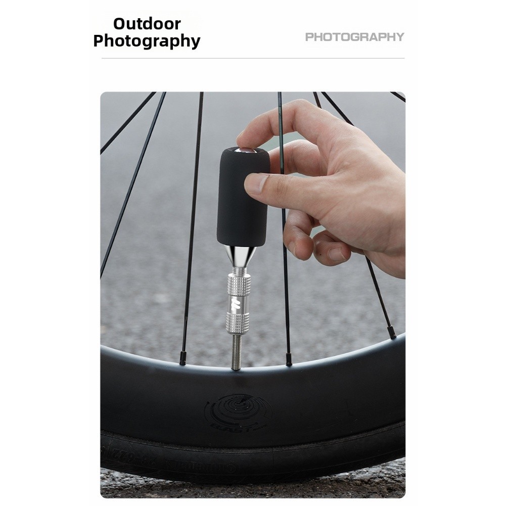 Compact Bicycle Pump with 360 Degree Rotating Head for Fast Tire Inflation