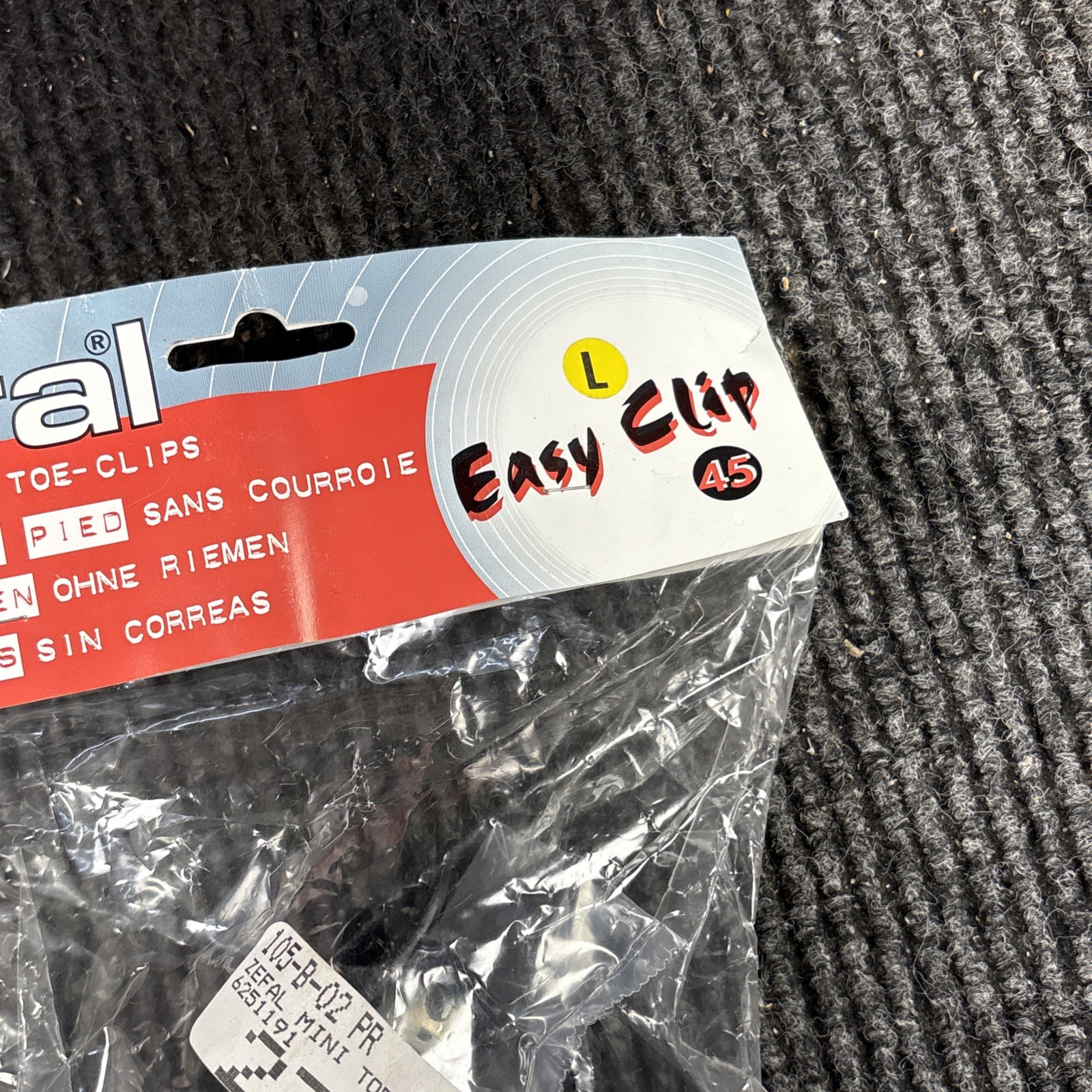 Zefal 45 Easy Clip Toe-Clips Strapless Large.