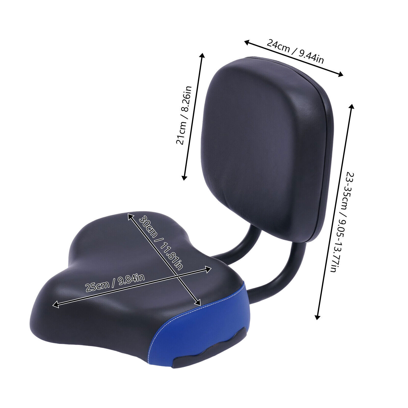 Bike Seats for Wide Adult Tricycle Women Backrest Saddle Bik Seat w/Backrest new