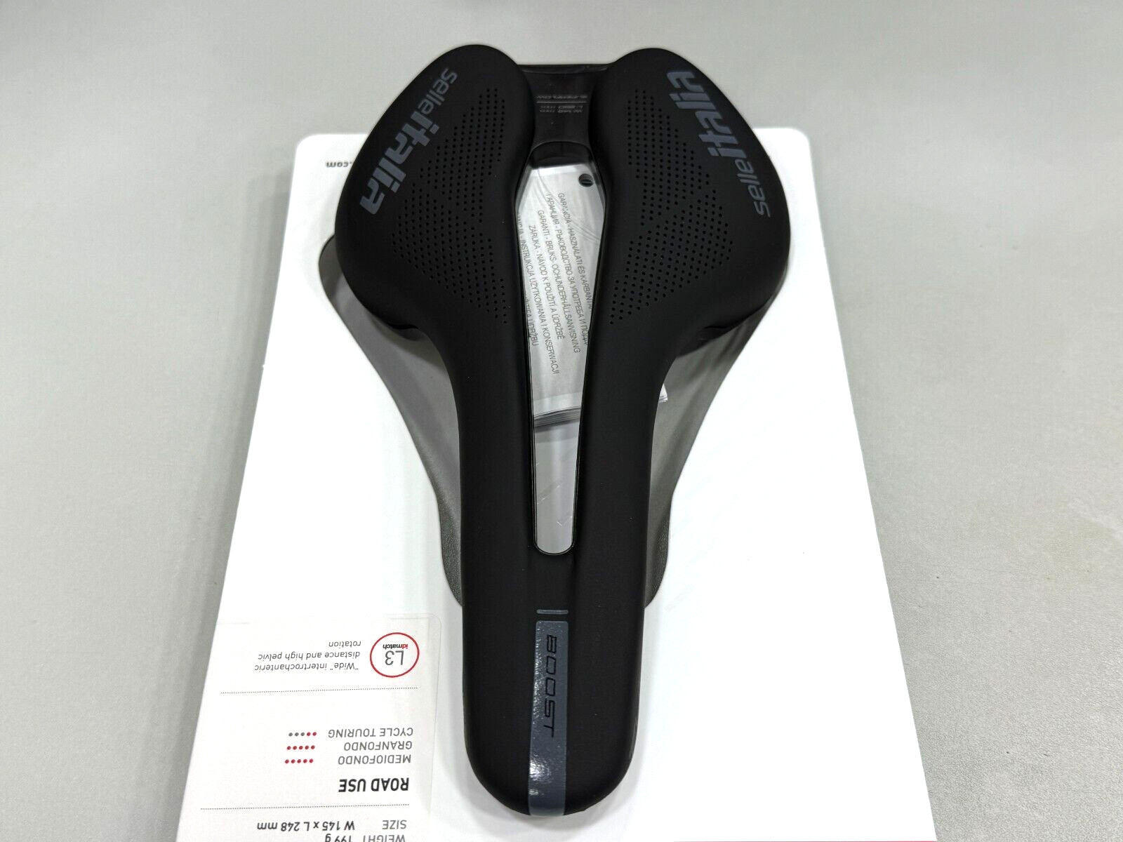 Selle Italia Flite Boost Superflow L3(145x248mm) Ti316 Rail Saddle (Black)