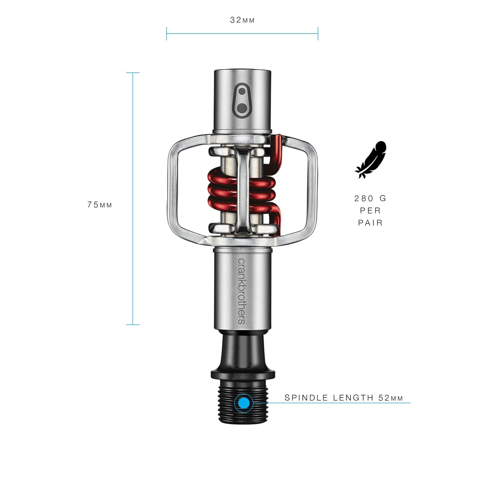 Crankbrothers MTB Pedals Eggbeater Eggbeater 1 Red