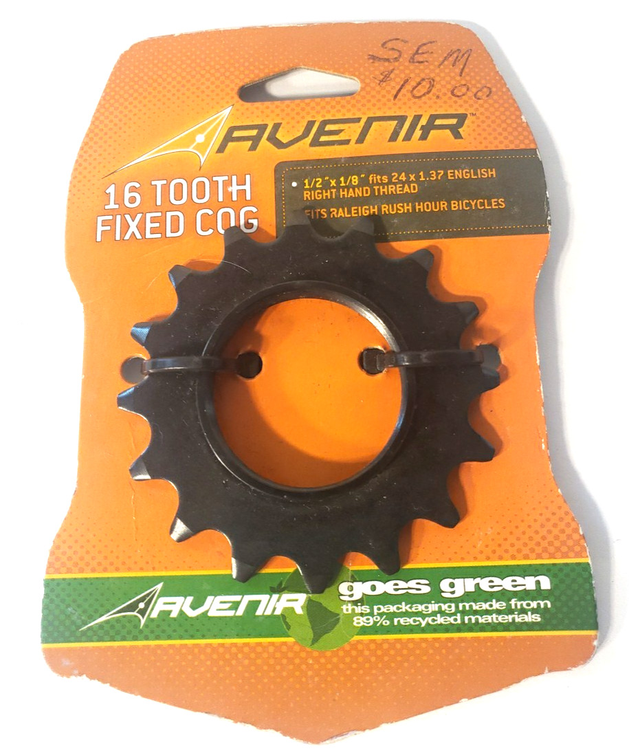 Avenir 16 Tooth Fixed Cog for Right Hand Thread for Raleigh Bikes NOS