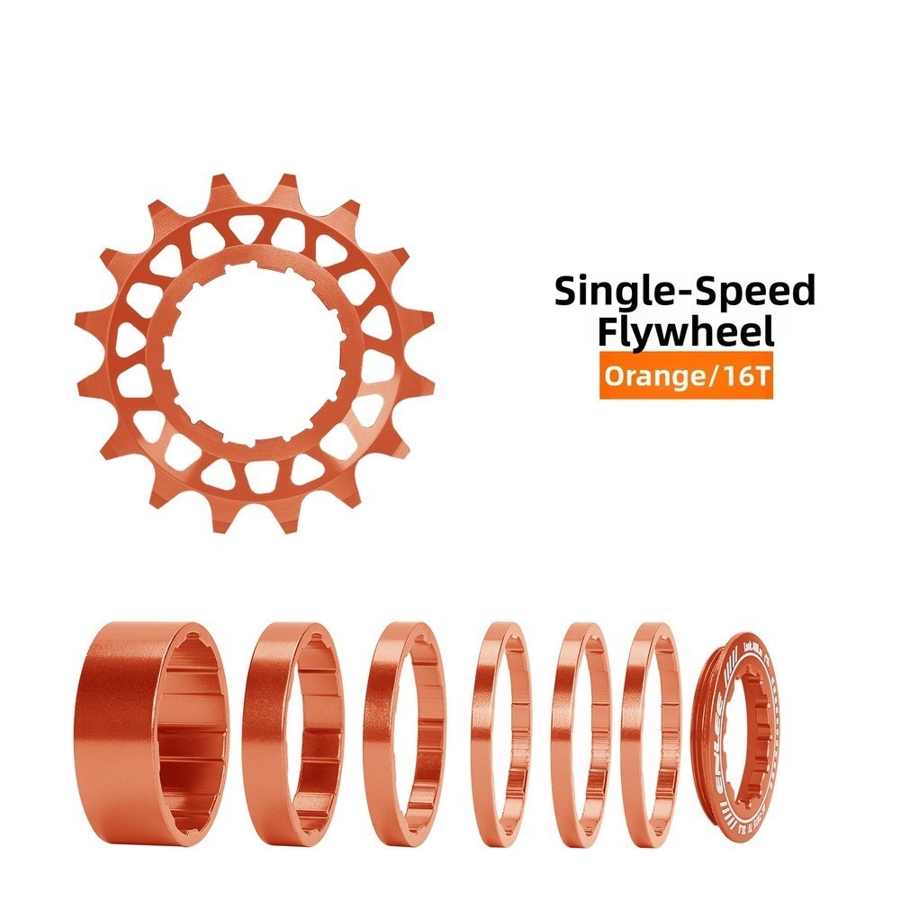 Bicycle Single Speed Conversion Kit 16T 18T CNC Machined Cog and Spacer Set