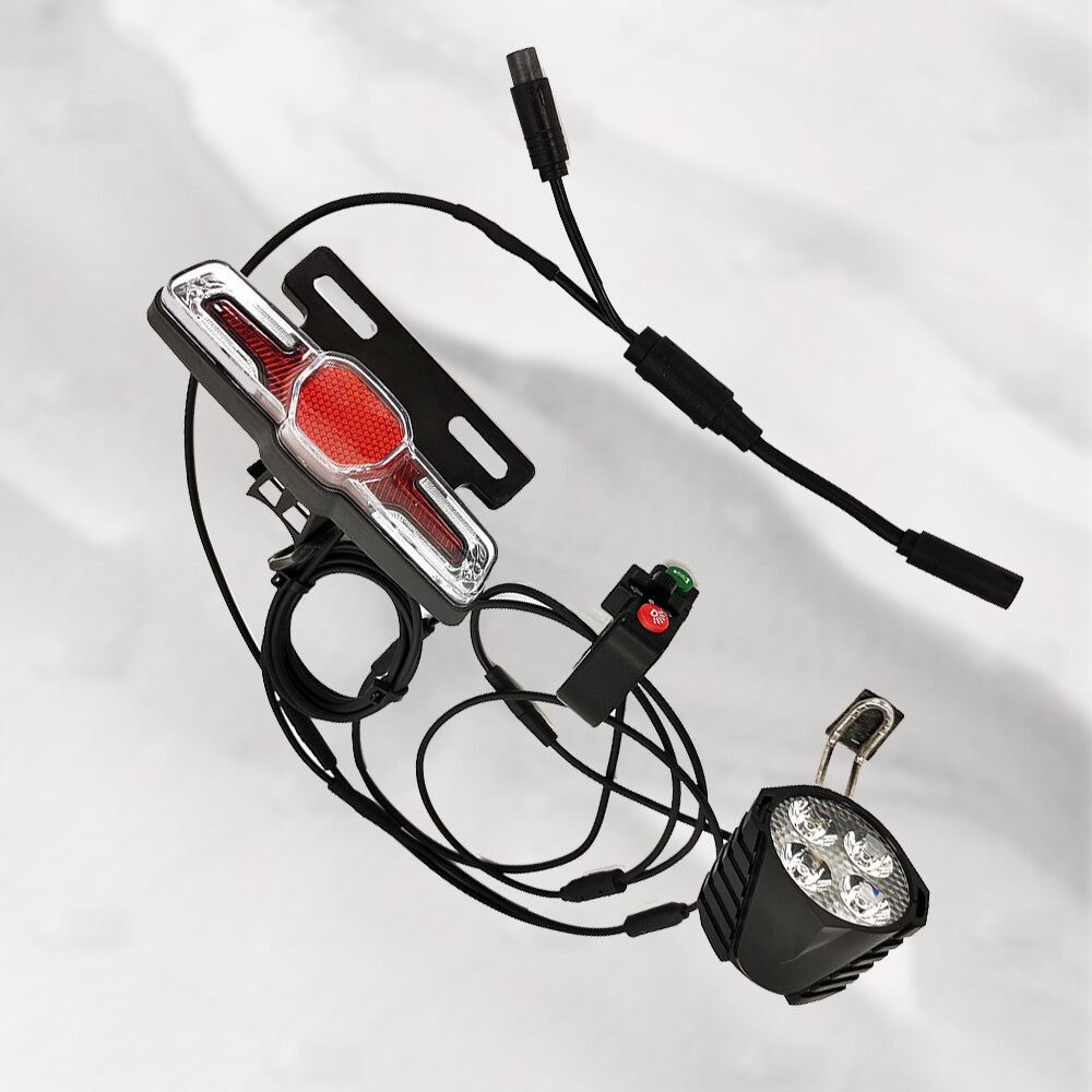 For Bafang Mid-Drive Motor E-bike Headlight Taillight Turning Brake Light Set