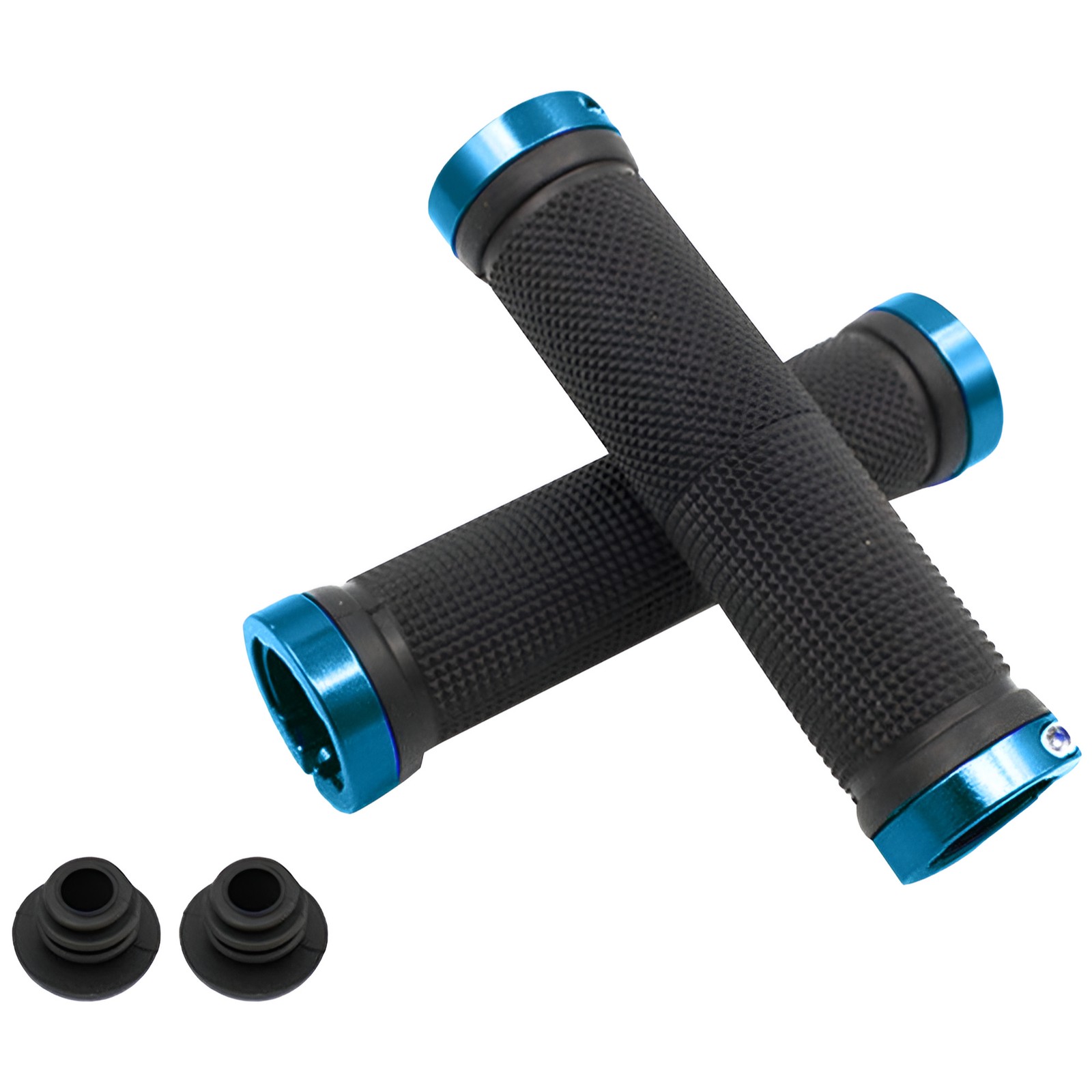 Ergonomic Rubber Bicycle Handlebar MTB Mountain Bike Grips Cycling Lock-On Ends