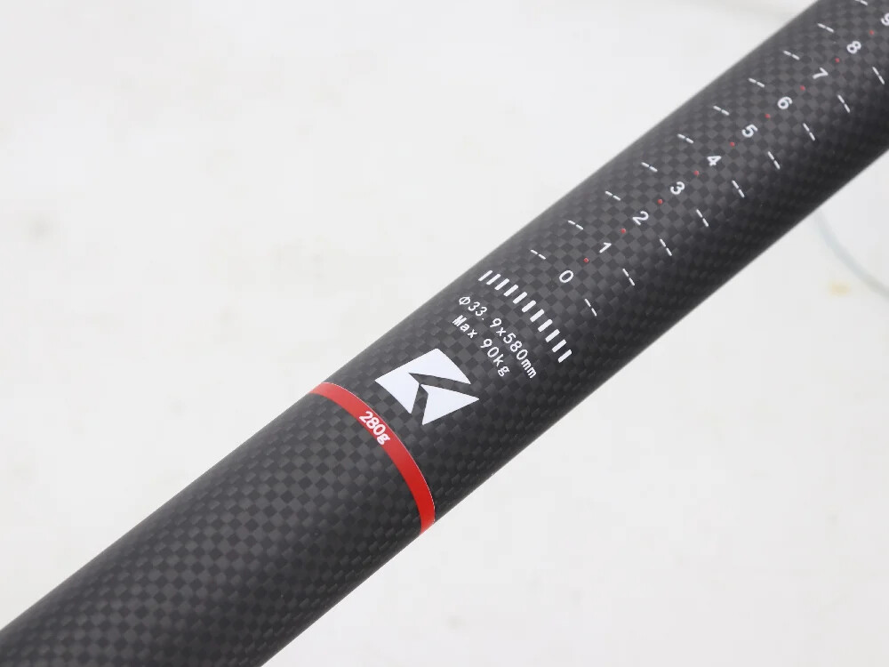Folding Bike Seatpost 33.9*580mm Carbon Fibre Bicycle Seatpost Glossy Matt