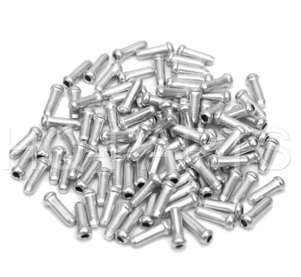 NEW 50 pcs ALUMINUM BIKE BICYCLE SHIFTER BRAKE CABLE TIPS CAPS ENDS CRIMPS