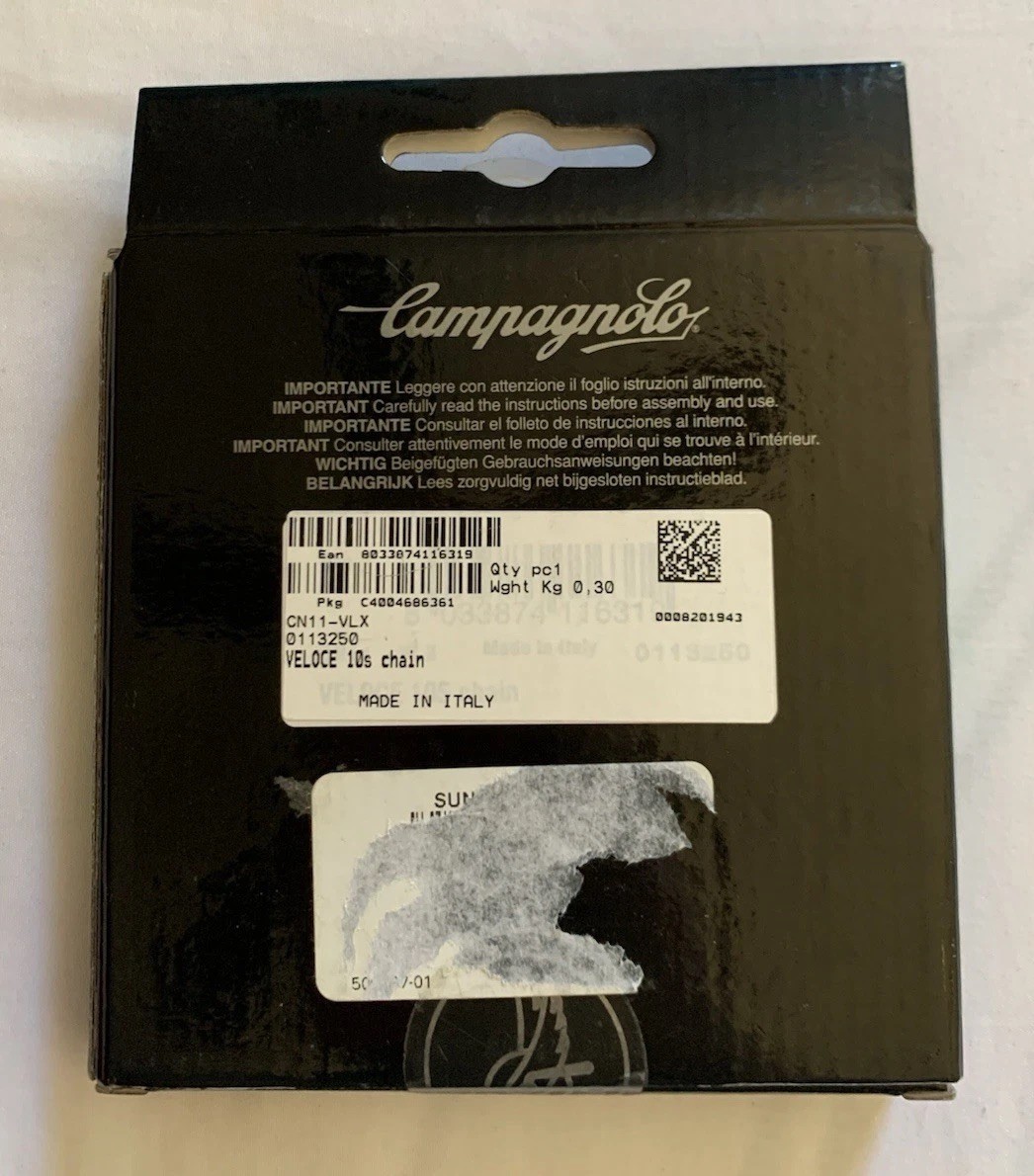 CAMPAGNOLO Veloce CN11-VLX 10-Speed Chain Italian NEW