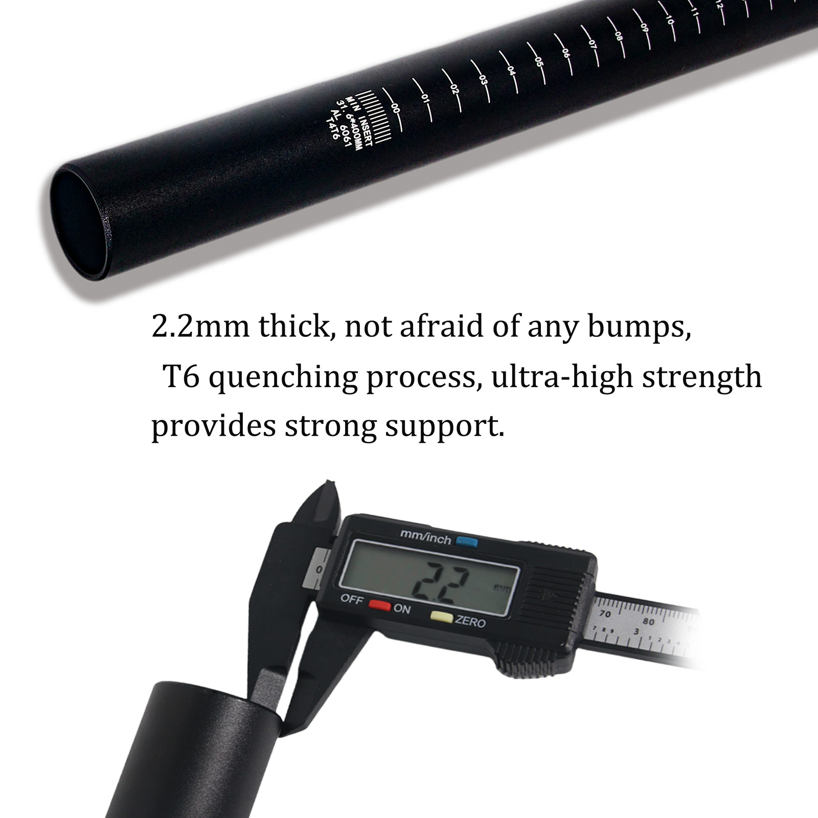 MTB Road Cycling 27.2/30.9/31.6*400MM Seatpost Bicycle Seat Post Tube Aluminum