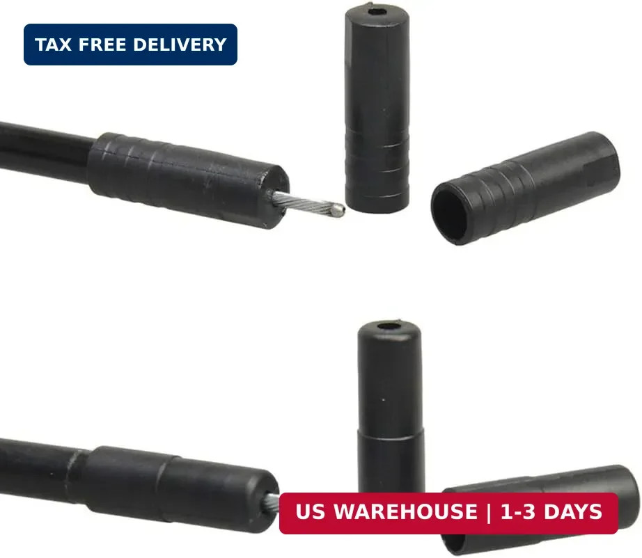 100 Pieces Bike Bicycle Plastic 5mm Brake Cable Housing Ferrule End Caps and 100