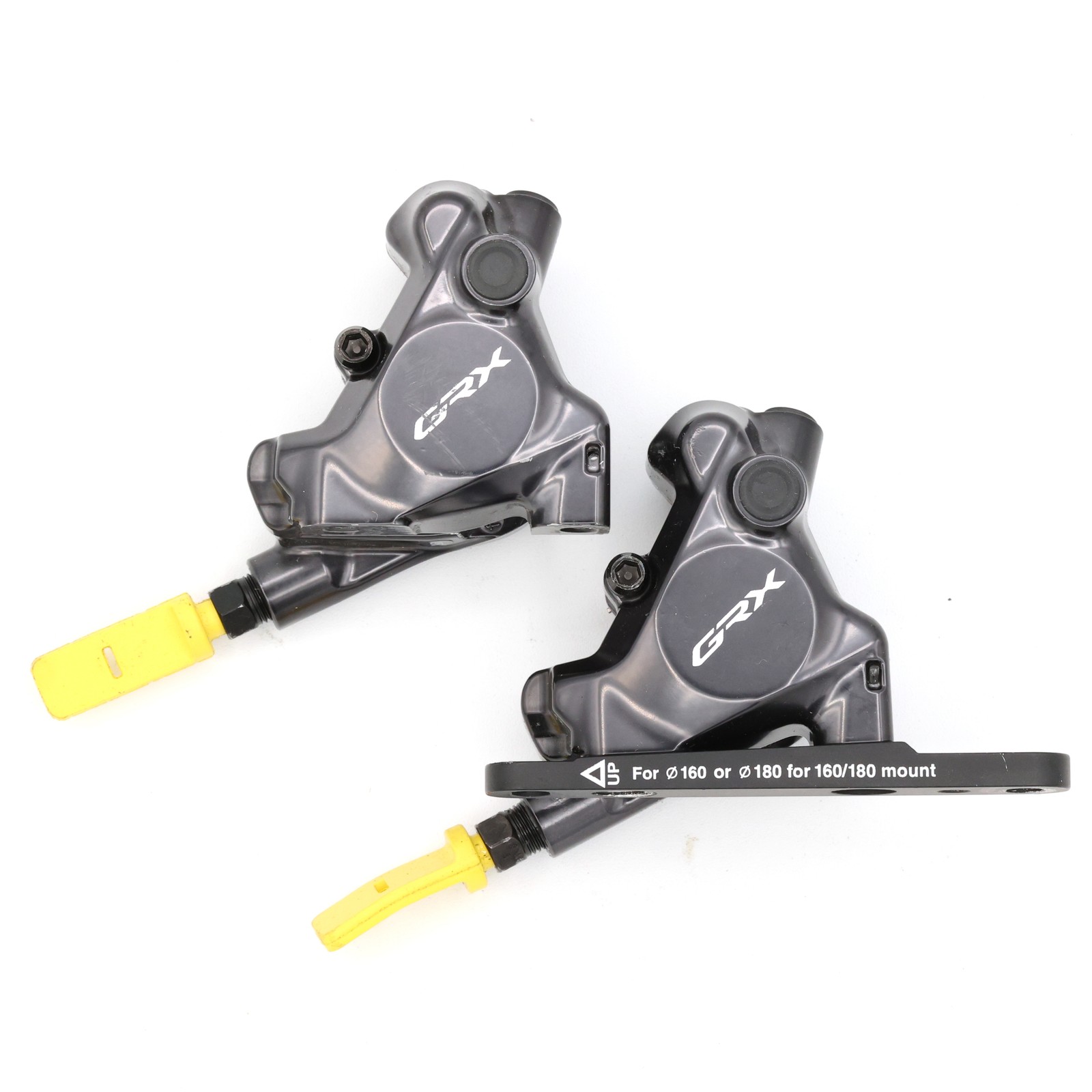GRX BR-RX820 Hydraulic Disc Brake Calipers Pair Flat Mount w/ Adapter