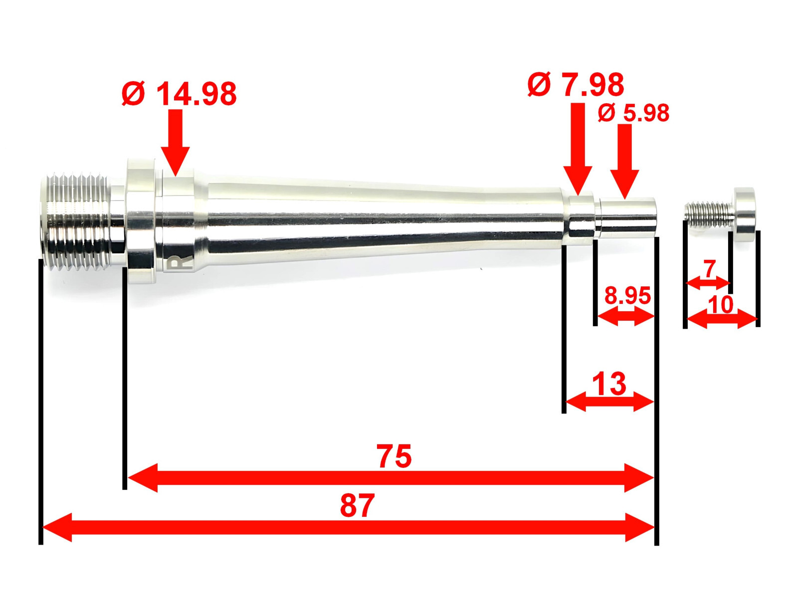 RACE FACE Atlas 2014 to 2021: 2 Titanium pedal Axles – 43% lighter! 4 Colors!