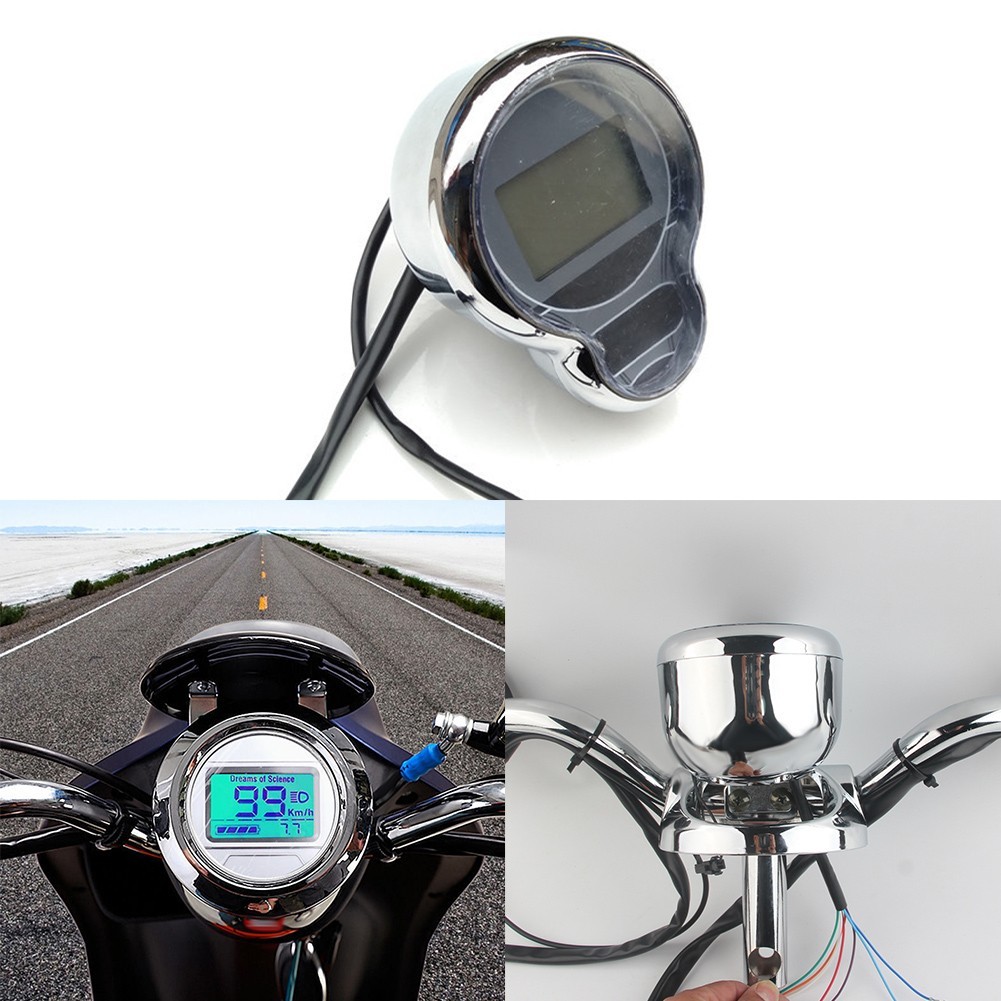 LCD Display Speedometer Screen For Ebike Electric Bike Scooter 48V 72V