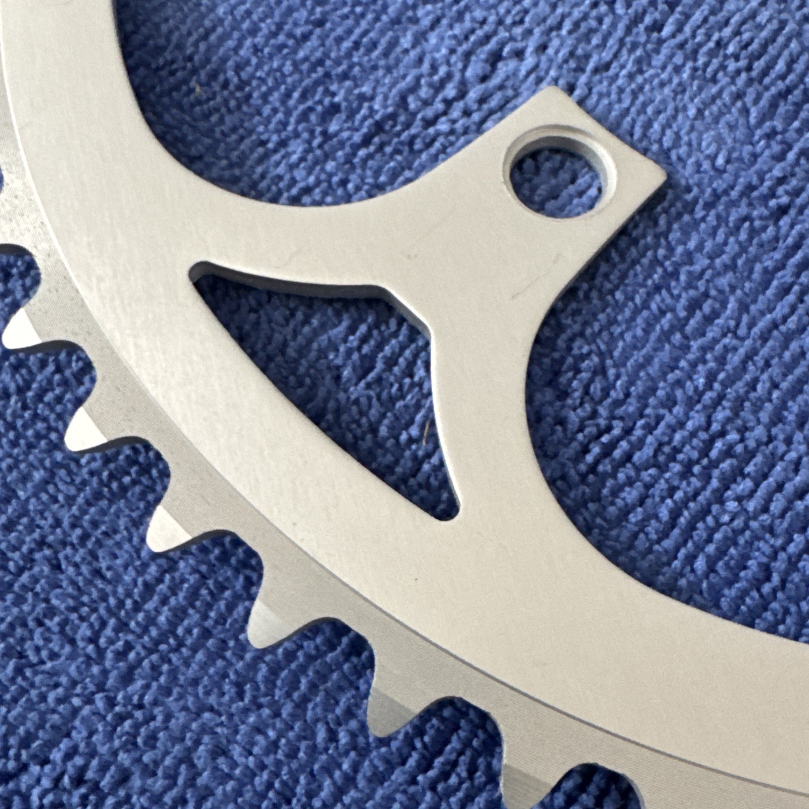 VNTG UNBRANDED ALLOY CHAINRING 110MM BCD X 54T SILV NEW IN BULK OPENED PKGS
