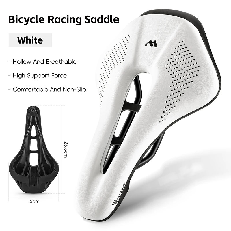 Ergonomic Bicycle Saddle Hollow Breathable Road MTB Bike Seat Waterproof Cushion