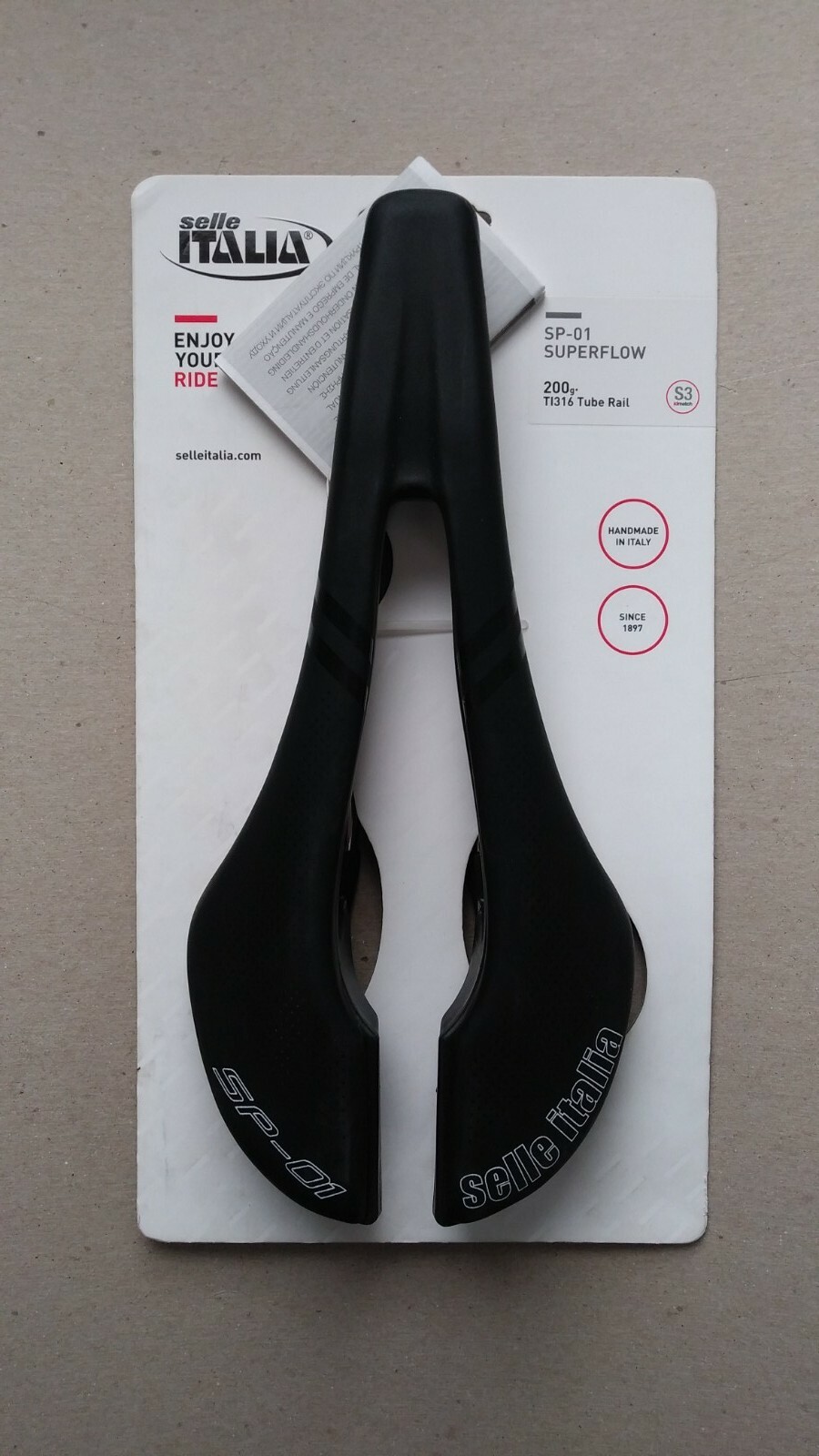 Selle Italia SP-01 Superflow T316 tube Rail Saddle New