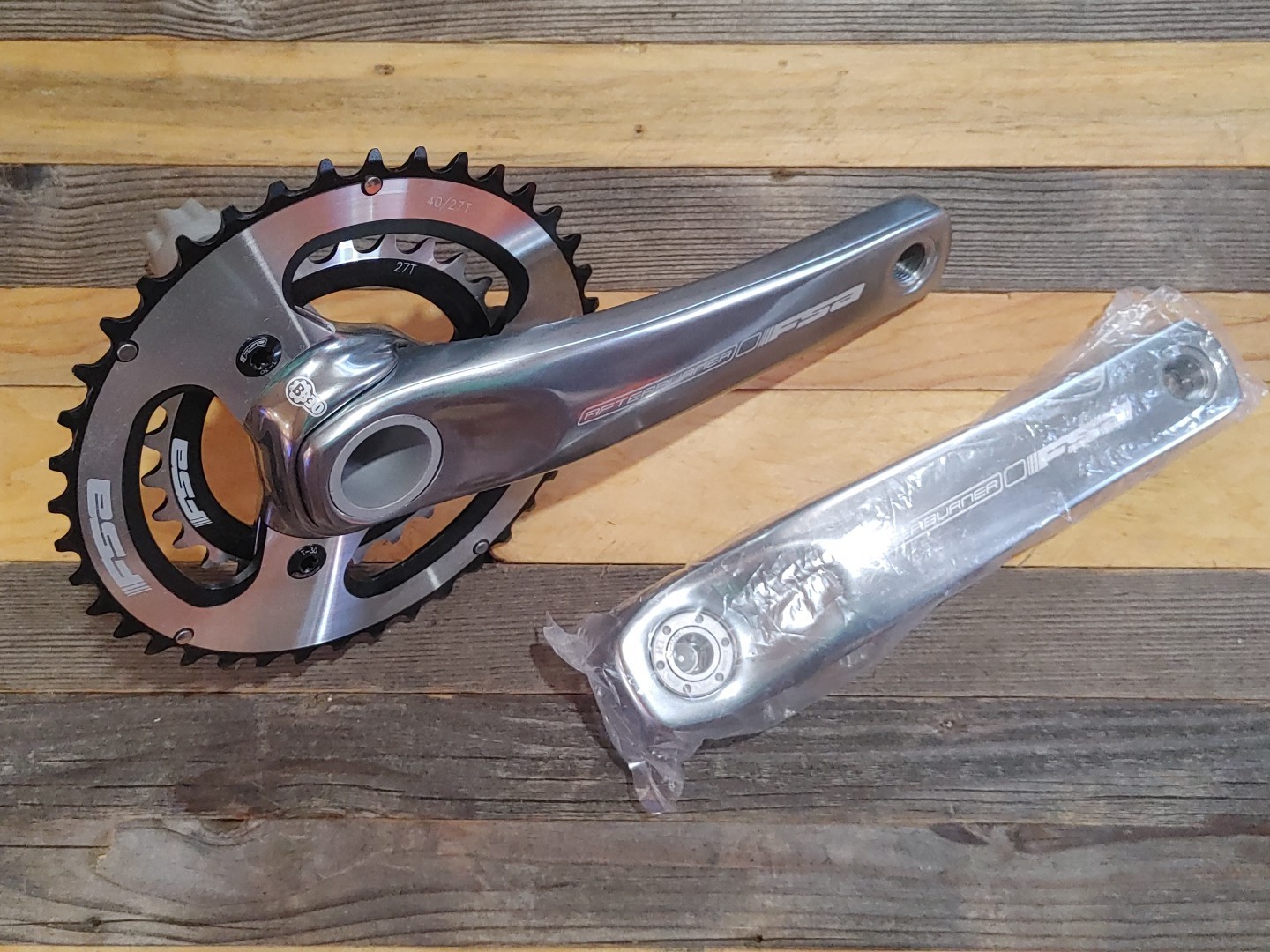 NOS FSA Afterburner Crankset 175 mm BB30 27/40T BCD 86 Hollow Forged Aluminum