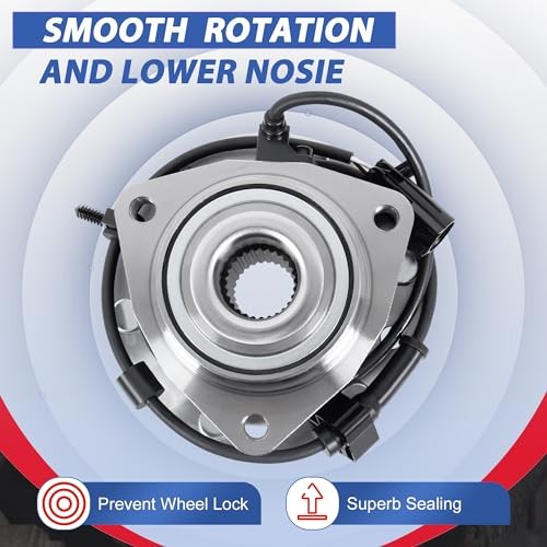 513188 Front Wheel Hub Bearing Assembly Compatible 6 Lugs w/ABS Compatible for