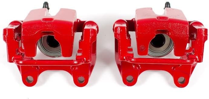 Power Stop Rear S4992A High Temp Red Powder Coated Calipers Dodge Charger Magnum