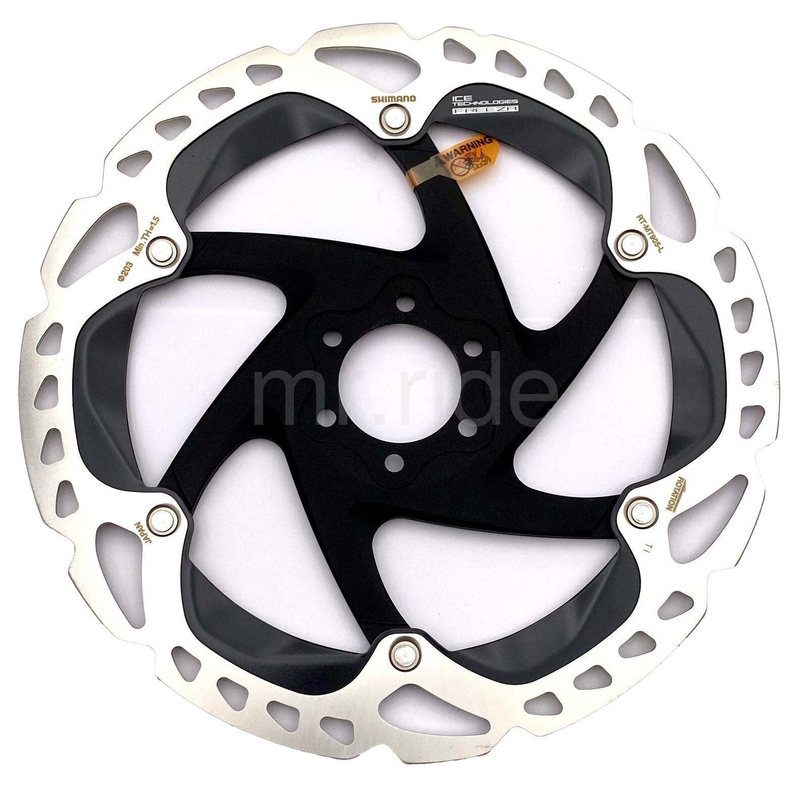 NEW Shimano RT-MT905 6-Bolt Type Disc Brake Rotor 203mm, ICE TECH FREEZA