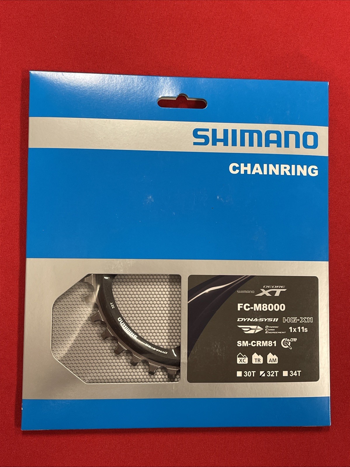 Shimano XT M8000 32t, 96mm BCD, 1×11 Chainring Mountain Narrow Wide 1x NEW