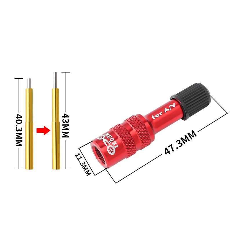 Bike Fork Schrader Valve Adapter MTB Road Bicycle Air Fork Pump Tool