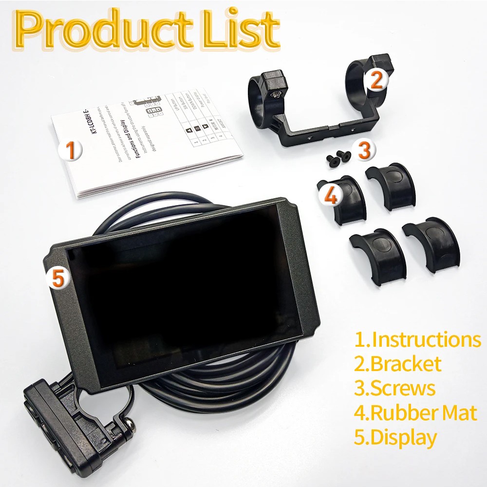 E-Bike 36V/48V KT 1000W-3000W 30A-50A Brushless Motor Controller +LCD Display