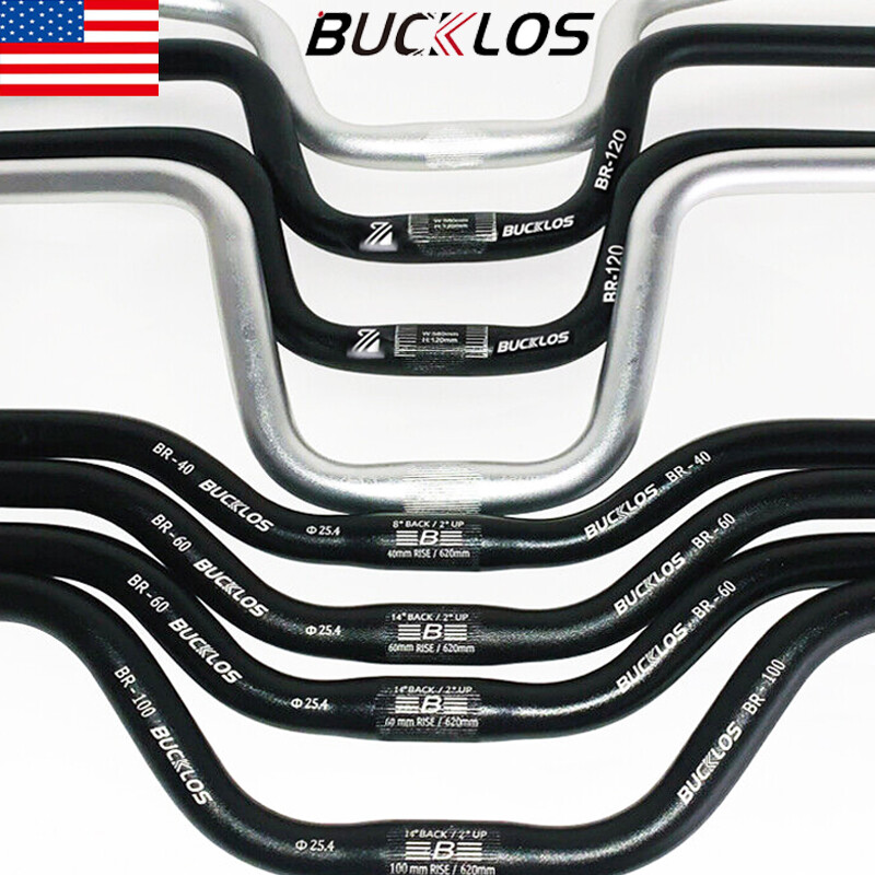 BUCKLOS 25.4/31.8mm Riser Handlebar 580-780mm Aluminum Mountain Folding/BMX Bike