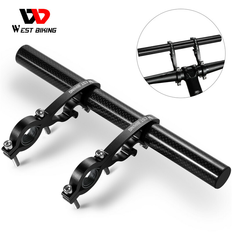WEST BIKING Carbon Fiber Bicycle Handlebar Extension Bracket Bike Mount Holder