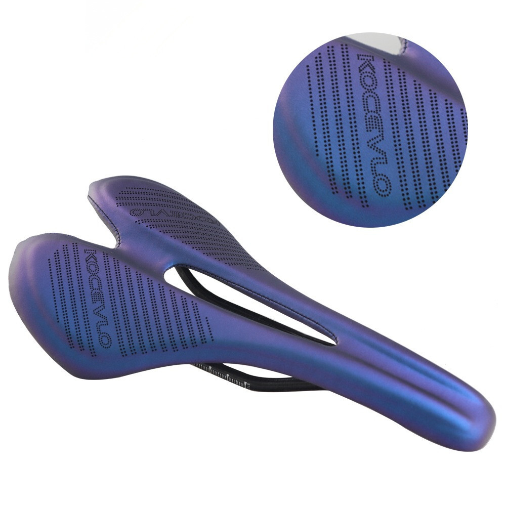 Bicycle Saddle Carbon Fiber Leather MTB Road Bike Seat Oval Rail 270*143mm 125g