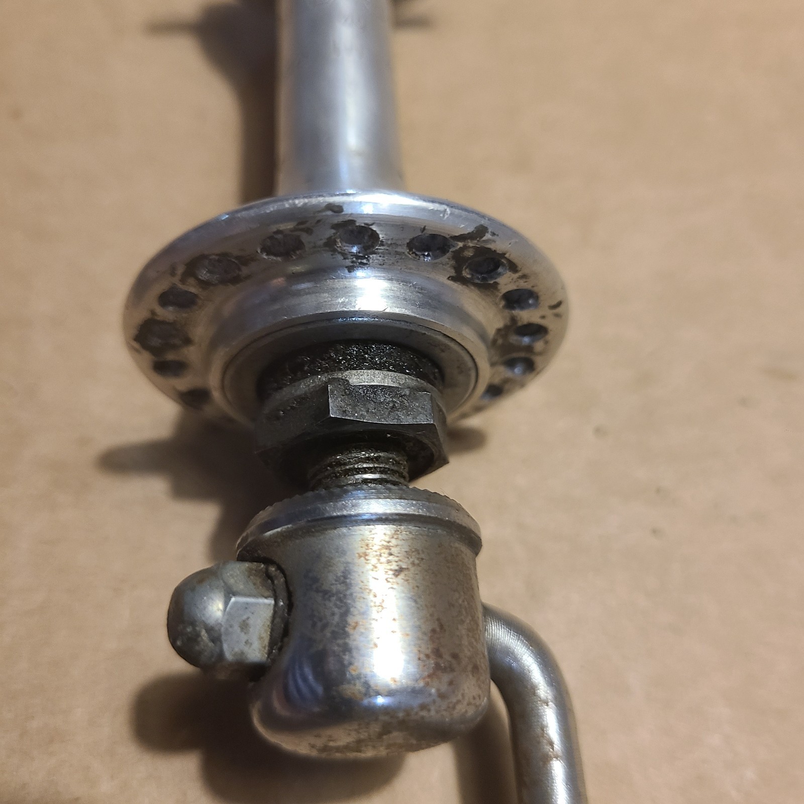 Vintage 1983 Maillard Front Road Bike Hub 36H Low Flange, OEM Chrome QR Skewer