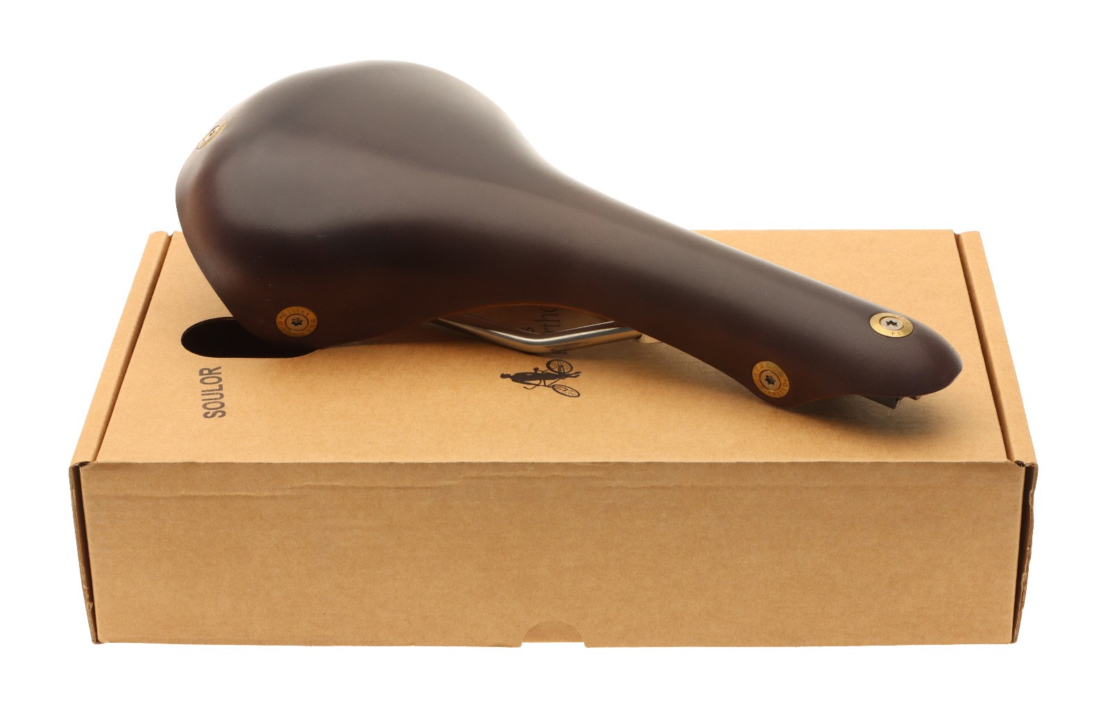 Gilles Berthoud Soulor Saddle Steel Rails Hard Leather Cover Black NEW NOS NIB