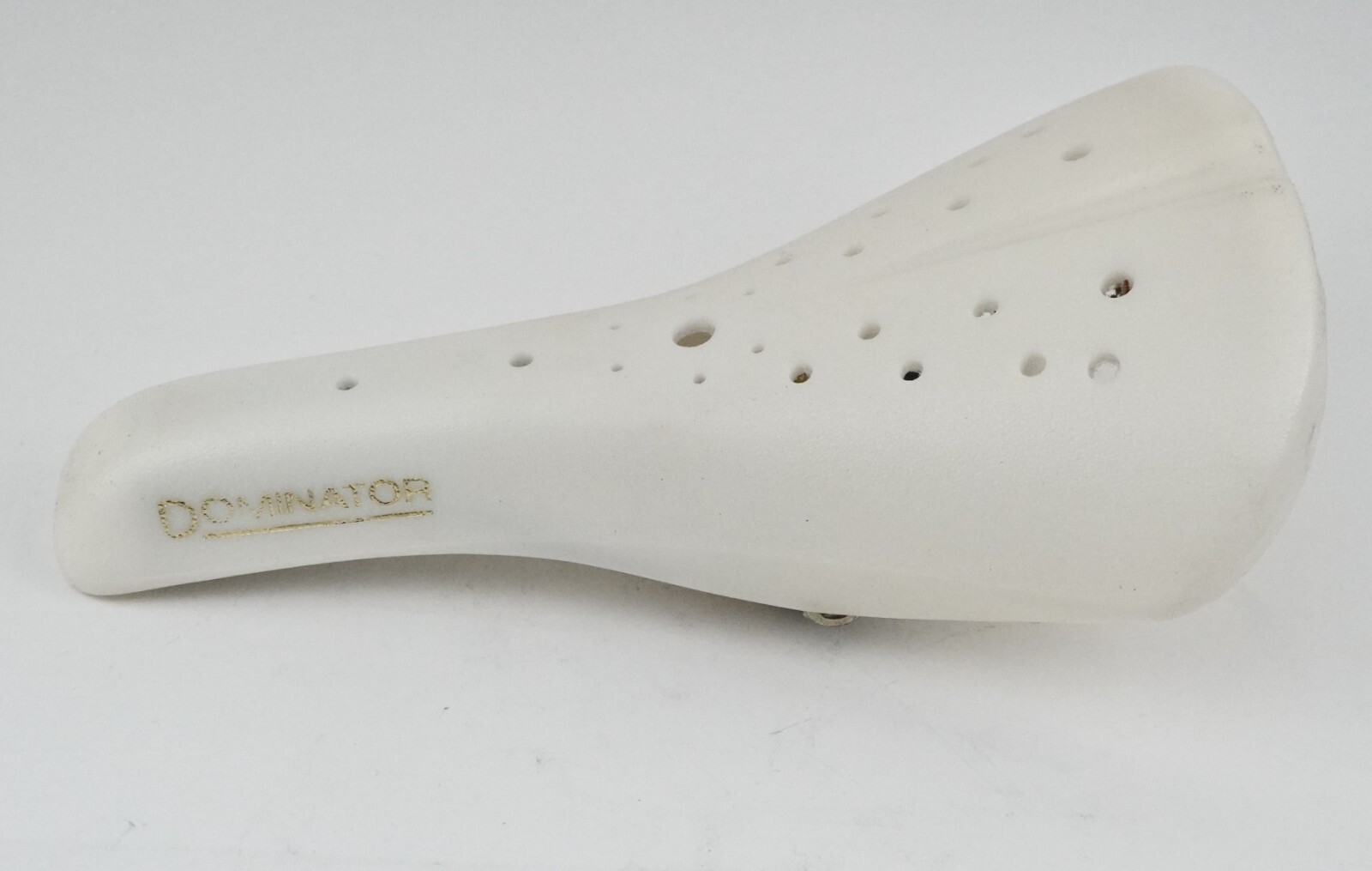 Vintage BMX Viscount Dominator 2166 White Plastic Seat Saddle Freestyle, NOS NEW