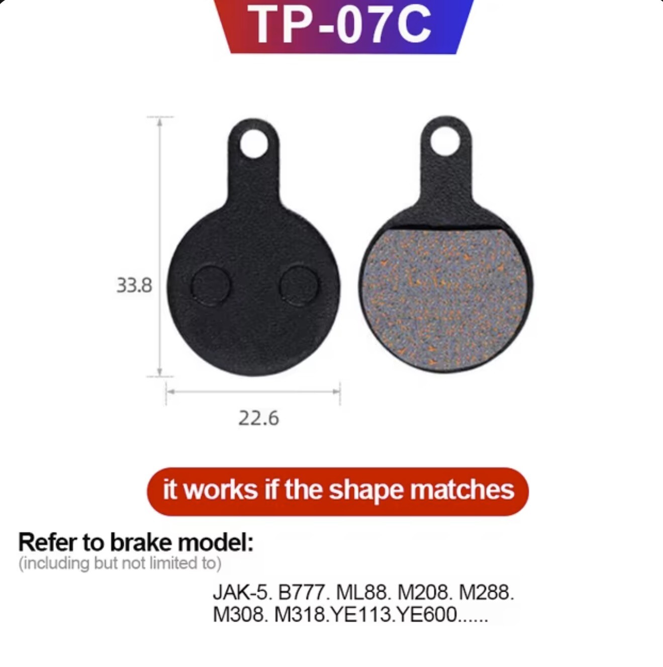 2 Pairs MTB Bike Hydraulic Disc Brake Pads for Shimano, SRAM, & More, Durable