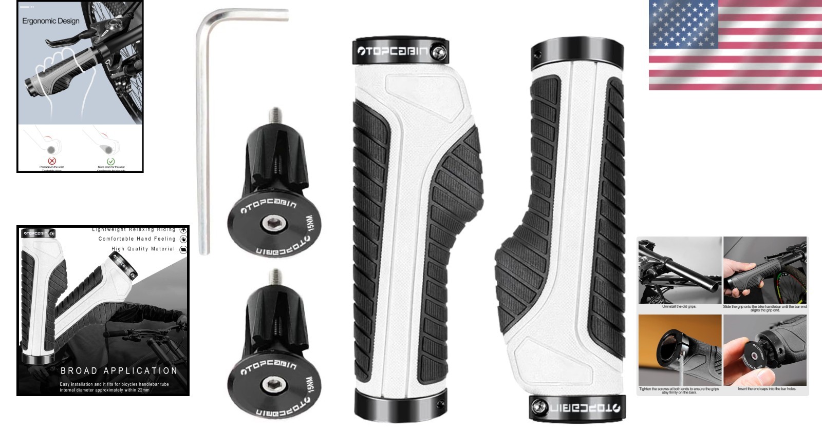 Universal Bike Grips with Aluminum Lock