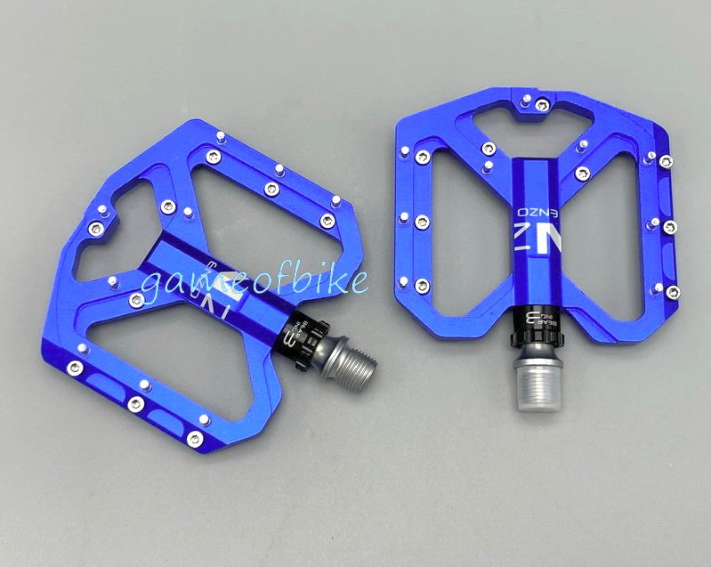 Aluminum Road MTB Mountain Bike XC Bicycle Pedal Bearing Flat Pedals ENZO Blue
