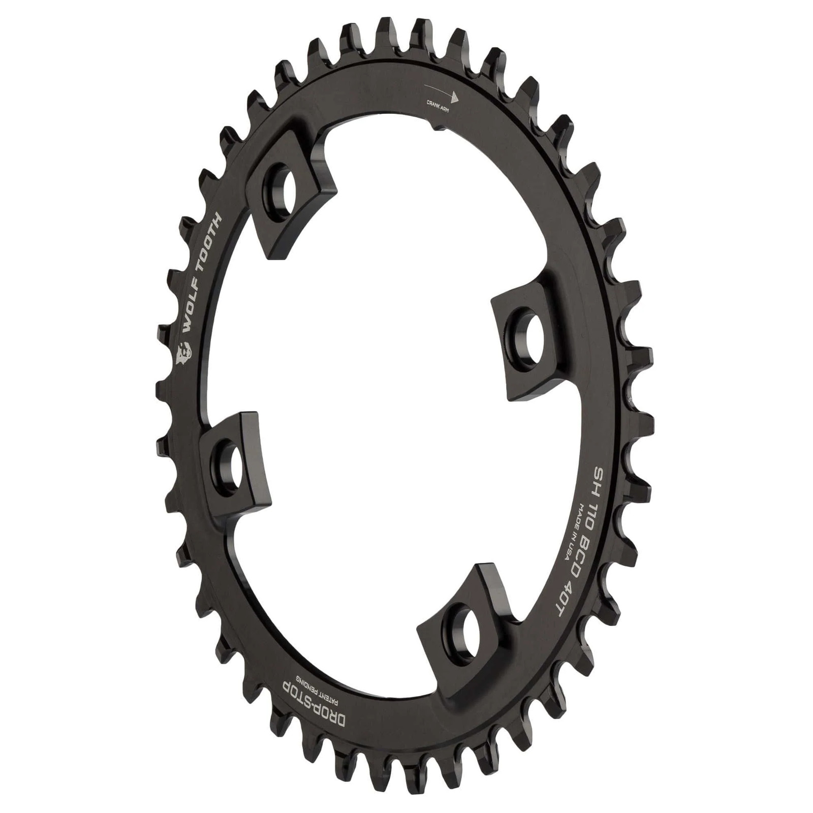 Wolf Tooth Elliptical Chainring 42t 110 BCD Asymmetric 4-Bolt Aluminum