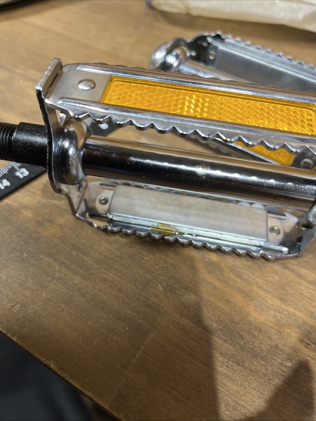 Vintage Steel KKT NOS Pedals 9/16 in Very nice condition Bicycle JAPAN Cateye