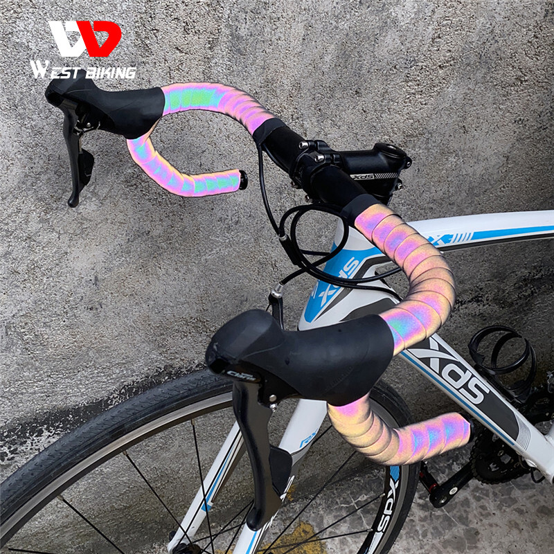 WEST BIKING Reflective Road Bike Bicycle Handlebar Tape Cycling Bar Tape a Pair