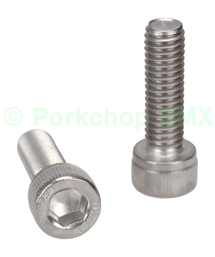 M6 Crank arm pinch bolts fits Odyssey Black Widow PAIR STAINLESS